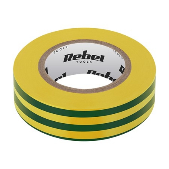 Imagine BANDA IZOLATOARE 0.13X19X20YD GALBEN VERDE REBEL