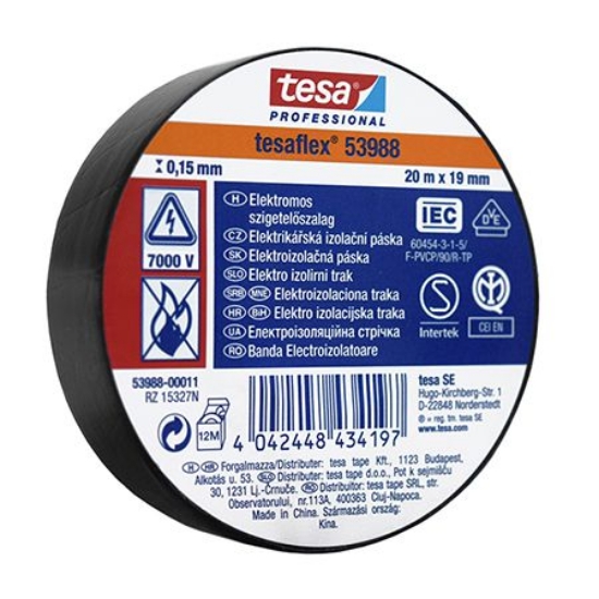 Imagine BANDA IZOLATOARE TESAFLEX 20M NEGRU 10 BUC