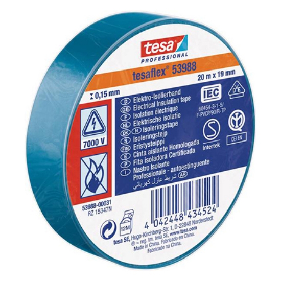 Imagine BANDA IZOLATOARE TESAFLEX 20M ALBASTRU 10BUC