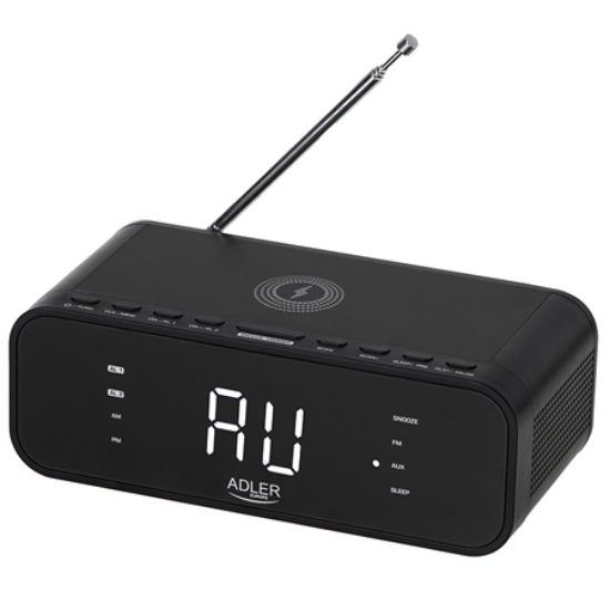 Imagine RADIO CU CEAS INCARCARE WIRELESS AD 1192 NEGRU ADLER