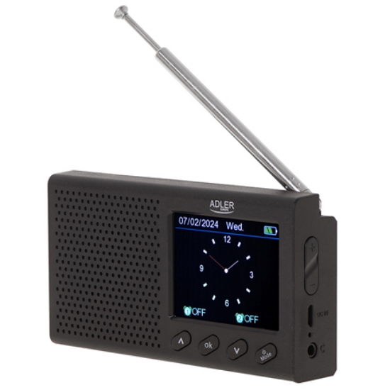 Imagine RADIO PORTABIL CU CEAS AD 1198 ADLER