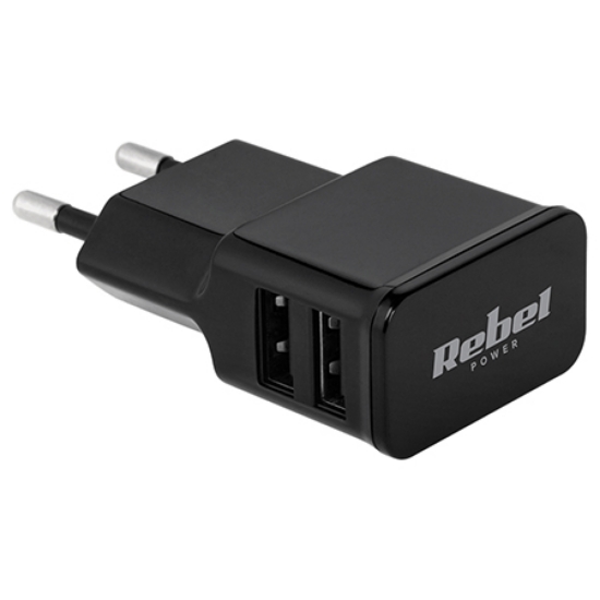 Imagine INCARCATOR RETEA 2 X USB 2A MAX (1A+2A) M-LIFE