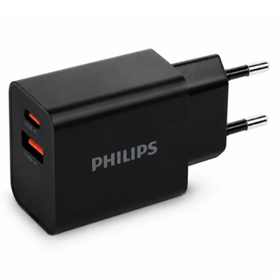Imagine ALIMENTATOR RETEA USB-A + USB C PD 20W PHILIPS