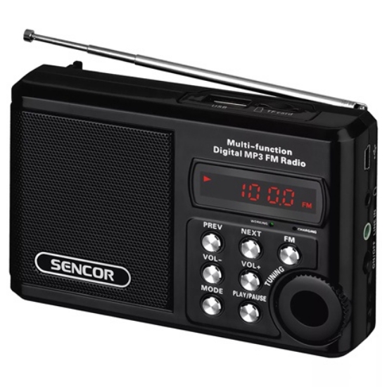 Imagine RADIO PORTABIL MICRO SD NEGRU SENCOR
