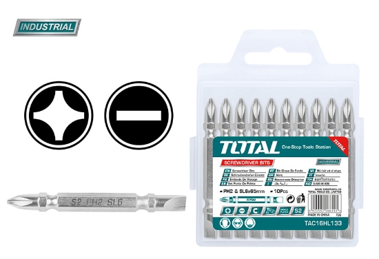 Imagine TOTAL - BIT - PH2 + SL6.0*1.0/ 65MM/ 10 BUC/SET (INDUSTRIAL)