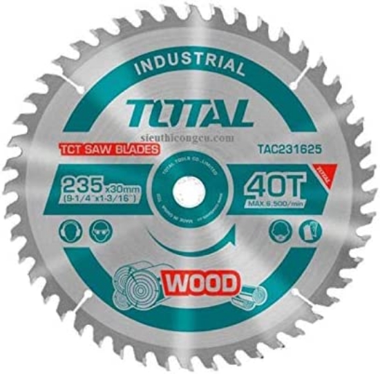 Imagine TOTAL - PANZA FIERASTRAU TCT PENTRU LEMN - 235X30MM (INDUSTRIAL)