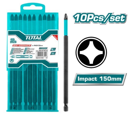 Imagine TOTAL - SET 10 BITI DE IMPACT PH2X150MM
