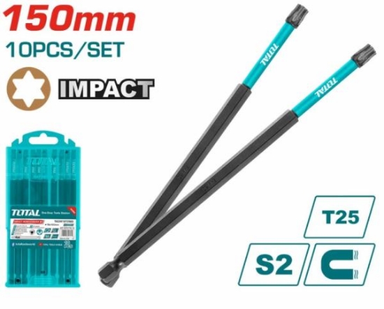 Imagine TOTAL - SET 10 BITI DE IMPACT PENTRU SURUBELNITA 150MM