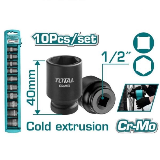 Imagine TOTAL - SET CHEI TUBULARE DE IMPACT - 10 BUC - 10-24MM