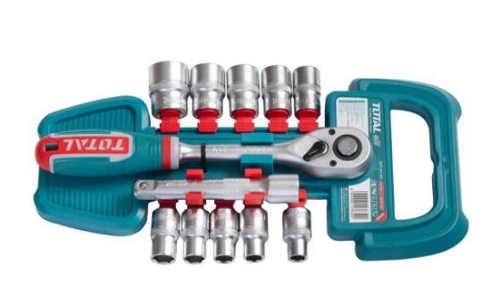 Imagine TOTAL - TRUSA DE CHEI TUBULARE 1/2 CU ANTRENOR 12 PIESE (INDUSTRIAL)