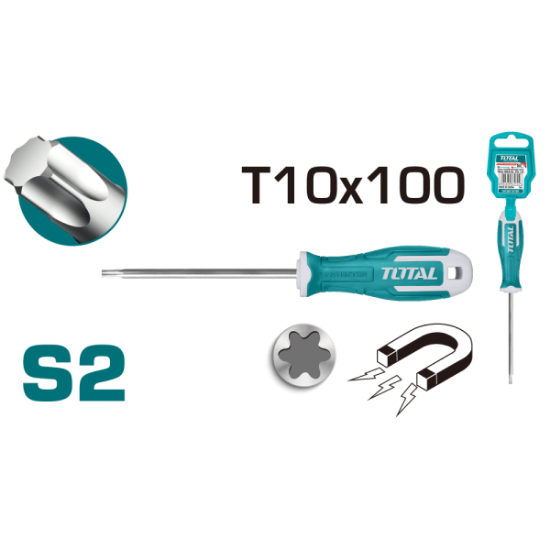 Imagine TOTAL - SURUBELNITA TORX-TX T10 - 5.0MM - 100MM - S2 (INDUSTRIAL)