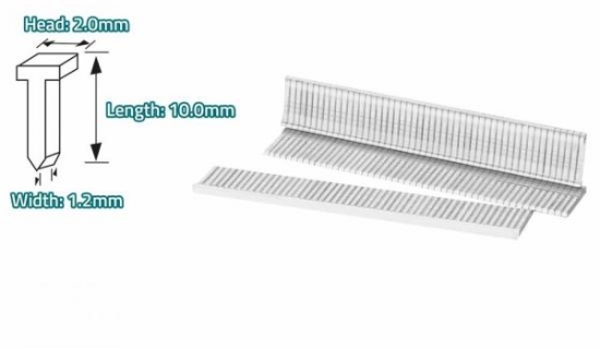 Imagine TOTAL - CUIE L10MM, W1.2MM PENTRU PISTOL PNEUMATIC - 5000 BUC - COMPATIBIL THT31143\THT31146
