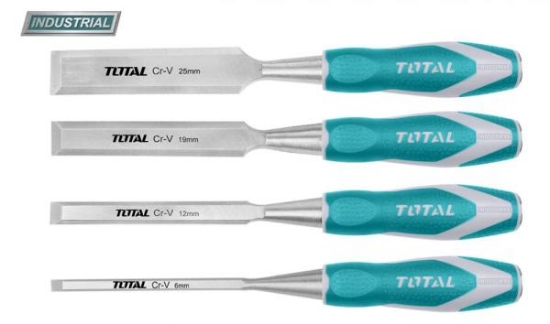 Imagine TOTAL - SET 4 DALTI PENTRU LEMN (6MM, 12MM, 19MM, 25MM) - CR-V (INDUSTRIAL)