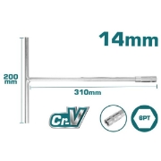 Imagine TOTAL - CHEIE TUBULARA CU MANER IN T - 14MM, 200X310MM (INDUSTRIAL)