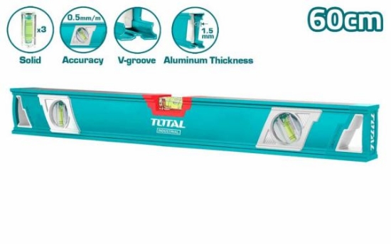 Imagine TOTAL - NIVELA CU BULA - 60CM - PRECIZIE 0.5MM (INDUSTRIAL)