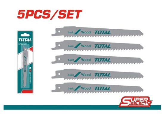 Imagine TOTAL - SET LAME FIERASTRAU SABIE PENTRU LEMN 150MM 6TPI - 5 BUC
