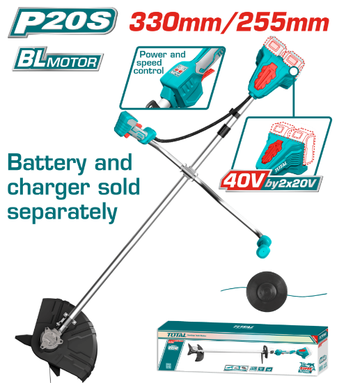 Imagine TOTAL - MOTOCOASA SI TRIMMER 40V - LI-ION (NU INCLUDE ACUMULATOR SI INCARCATOR)