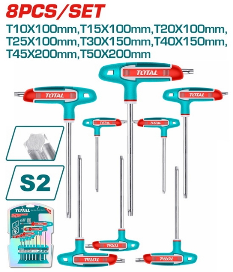 Imagine TOTAL - SET 8 CHEI TORX IN T: 2-10MM, Cr-V (INDUSTRIAL)