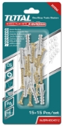 Imagine TOTAL - SET DIBLURI CU SURUBURI - ST4.0X40MM - DIBLU-6X30MM - 15 BUC