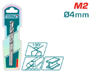 Imagine TOTAL - BURGHIU PENTRU METAL M2 HSS - 4MM