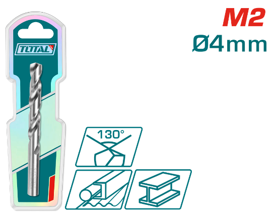 Imagine TOTAL - BURGHIU PENTRU METAL M2 HSS - 4MM