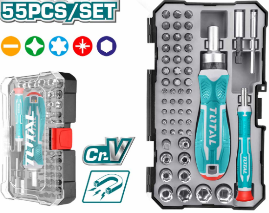 Imagine TOTAL - SET SURUBELNITE CU CLICHET - 55 PIESE (INDUSTRIAL)