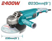 Imagine TOTAL - POLIZOR UNGHIULAR - 230MM - 2400W (INDUSTRIAL)