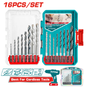 Imagine TOTAL - SET BURGHIE PENTRU METAL/BETON/LEMN 16 BUC