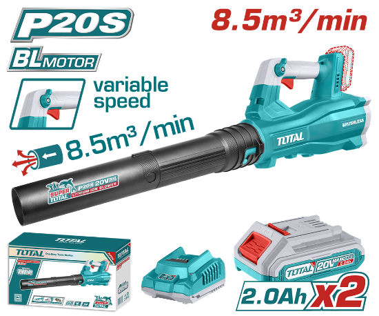 Imagine TOTAL - SUFLANTA - 8.5M3/MIN - LI-ION - 20V (INCLUDE 2 ACUMULATORI SI 1 INCARCATOR)