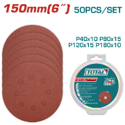 Imagine TOTAL - SET 50 BUC. DISC HARTIE ABRAZIVA 150MM - P40, P80,P120,P180
