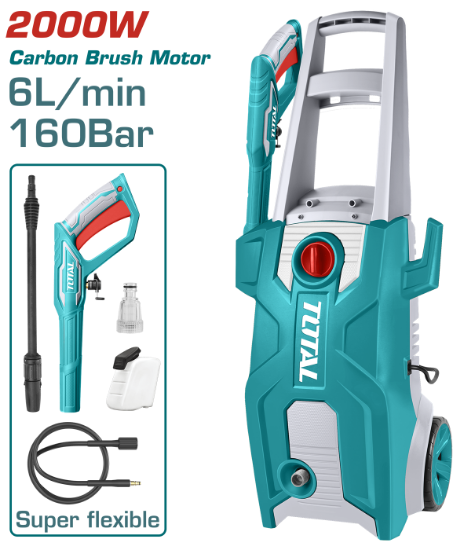 Imagine TOTAL - APARAT DE SPALAT CU PRESIUNE - 160BAR - 6L/MIN - 2000W (INDUSTRIAL)