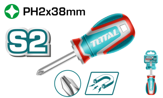 Imagine TOTAL - SURUBELNITA PHILLIPS- PH2 (MAGNETIC)- 6.0MM - 38MM -(INDUSTRIAL)