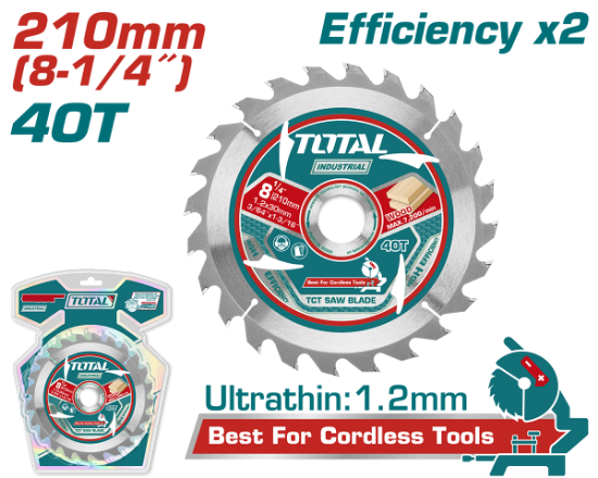 Imagine TOTAL - PANZA FIERASTRAU TCT PENTRU LEMN - 210MM