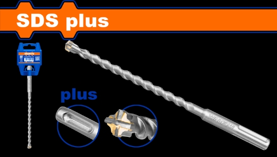 Imagine WADFOW - BURGHIU CU PRINDERE SDS PLUS - CAP CRUCE  - 6X160MM