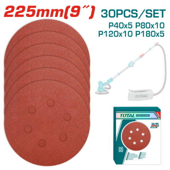 Imagine TOTAL - DISC HARTIE ABRAZIVA 225MM - P40,P80,P120,P180
