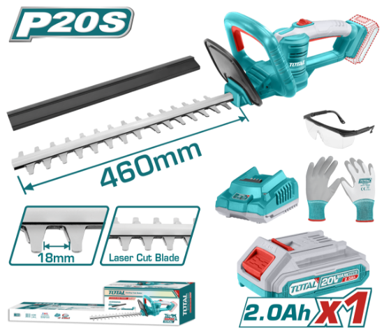 Imagine TOTAL - TRIMMER PENTRU TUNS GARD VIU - LI-ION - 20V (INCLUDE ACUMULATOR SI INCARCATOR)