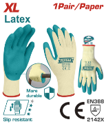 Imagine TOTAL - MANUSI DE PROTECTIE - LATEX + TEXTIL - XL