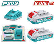 Imagine TOTAL - KIT 2 BATERII SI INCARCATOR - 20V - 2.0Ah