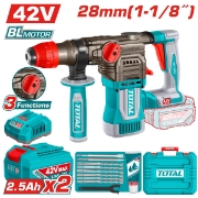 Imagine TOTAL - CIOCAN ROTOPERCUTOR - 28MM - 42V (INCLUDE 2 ACUMULATORI, 1 INCARCATOR)