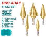 Imagine TOTAL - SET 5 BUCATI BURGHIE IN TREPTE HSS 4341