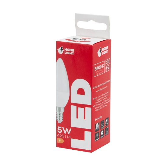 Imagine Bec LED lumanare 5W E14 6400K, Homelight