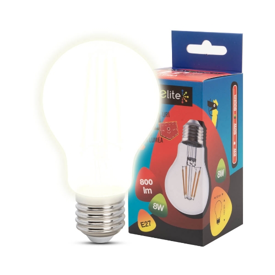 Imagine Bec LED filament A60 8W E27 2700K, Novelite