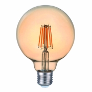 Imagine Bec LED filament G95 6W E27 2200K, auriu, Novelite