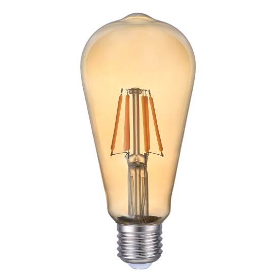 Imagine Bec LED filament ST64 6W E27 2200K, auriu, Novelite