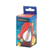 Imagine Bec LED filament sferic 4W E14 2700K, clar, Novelite