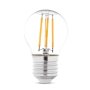 Imagine Bec LED filament sferic 4W E27 2700K, clar, Novelite