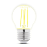Imagine Bec LED filament sferic 4W E27 2700K, clar, Novelite