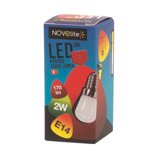 Imagine Bec LED frigider/hota 2W E14 3000K, Novelite