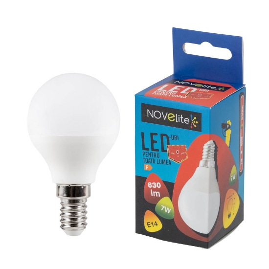 Imagine Bec LED SFERIC 7W E14 6400K – NOVELITE