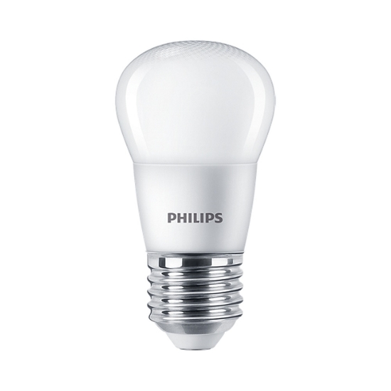 Imagine Bec LED sferic P45 5W E27 827, Corepro Philips